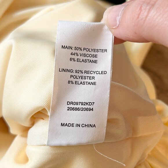 Meshki Sharon Scuba Jersey Mini Dress in Pastel Lemon Size L NWT - Picture 10 of 10